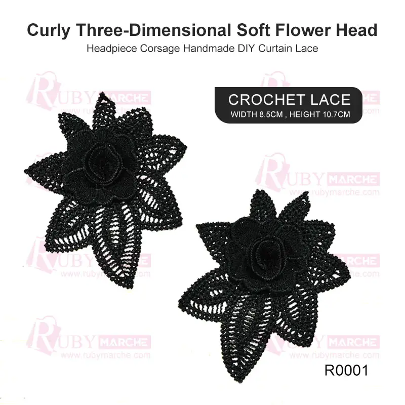 curly-three-dimensional-soft-flower-head Lace